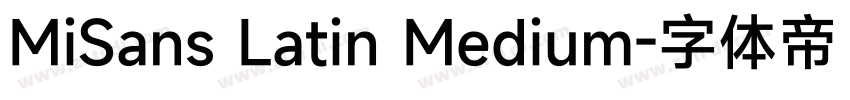 MiSans Latin Medium字体转换